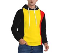Sweat À Capuche Imprimé Belgique Drapeau National pour Hommes - Design Patriotique Classique avec Poche Kangourou, Coupe Ajustée Confortable Et Manches À Ourlet Élastique pour Un Port Snug