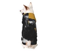 Sweat à capuche imprimé carlin mignon, doux, confortable et respirant pour animaux de compagnie, vêtements mignons pour chiens, chats, petits animaux de compagnie, taille L