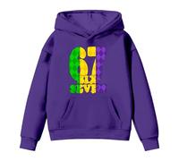 Sweat à Capuche imprimé Carnaval pour Filles, Pull en Polaire Douce pour Enfants, Confortable et décontracté (Purple, 11-12 Years)