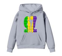 Sweat à Capuche imprimé Carnaval pour Filles, Pull en Polaire Douce pour Enfants, Confortable et décontracté (Grey, 11-12 Years)