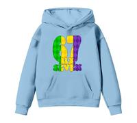 Sweat à Capuche imprimé Carnaval pour Filles, Pull en Polaire Douce pour Enfants, Confortable et décontracté (Light Blue, 11-12 Years)