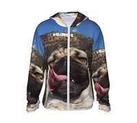 Sweat à capuche imprimé chien carlin protection solaire vêtements légers chemise manches longues