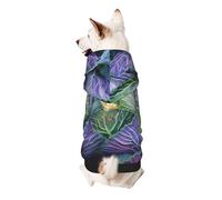 Sweat à capuche imprimé chou vif pour chiot, doux, confortable et respirant pour animaux de compagnie, vêtements mignons pour chiens, chats, petits animaux de compagnie, taille L