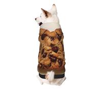 Sweat à capuche imprimé cookie chocolat pour chiot, doux, confortable et respirant pour animaux de compagnie, vêtements mignons pour chien, chat, petits animaux de compagnie, XS
