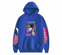 Sweat à capuche imprimé dessin animé JoJo's Bizarre Adventure Kujo Jotaro utilisé pour les fans de manga JOJO, bleu, L