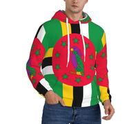 Sweat À Capuche Imprimé Dominique Drapeau pour Homme - Tissu Léger Et Extensible, Fit Relax, Idéal pour Un Usage Quotidien Et en Extérieur
