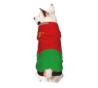 Sweat à capuche imprimé drapeau de la Biélorussie pour petits chiens, chaud, doux et respirant, facile à porter, pull d'hiver pour animal domestique