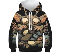 Sweat à Capuche imprimé en 3D pour Enfant, Motif créature de la forêt, Gobelin, Style décontracté, Manches Longues, 11-13 Ans
