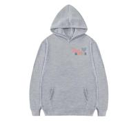Sweat à capuche imprimé « Fall Dear Person Behind ME » pour filles, moyen et grand, décontracté, polyvalent, rembourré, pour adolescentes, filles de 12 à 14 ans (gris, 6 à 7 ans)