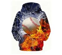 Sweat à Capuche imprimé Graphique pour garçon, col Rond, Doux et Confortable, idéal au Quotidien pour Les Enfants et Les Adolescents, Parfait pour Jouer, Aller à l'école ou se (Sky Blue, 7-8 Years)