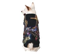 Sweat à capuche imprimé Las Vegas Night View pour chiot, doux, confortable et respirant pour animaux de compagnie, vêtements mignons pour chiens, chats et petits animaux de compagnie, taille XS