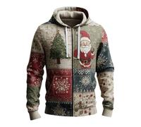 Sweat à capuche imprimé « Love In Christmas Merry And Oh Come Let Us Him » pour les vacances, l'entraînement, les cadeaux de Noël, Vert, 3XL