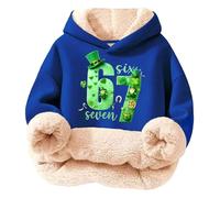 Sweat à Capuche imprimé Multicolore pour Enfant, sans Cordon de Serrage ni Poche, idéal pour Un Look décontracté au Quotidien. Tissu Doux et Confortable, orné de Motifs. (Navy, 15-16years)