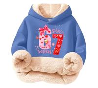 Sweat à Capuche imprimé Multicolore pour Enfants, sans Poche, pour garçons - Sweat à Capuche en Polaire Confortable et Douillet pour Jouer Tous Les Jours (Light Blue, 7-8years)
