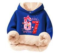 Sweat à Capuche imprimé Multicolore pour Enfants, sans Poche, pour garçons - Sweat à Capuche en Polaire Confortable et Douillet pour Jouer Tous Les Jours (Navy, 5-6years)