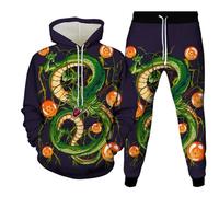 Sweat à capuche imprimé numérique 3D à motif dragon pour hommes et femmes vêtements de sport décontractés pull à capuche ensemble deux pièces, F9, XXL