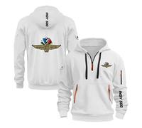 Sweat À Capuche Imprimé pour Homme Vêtement De Sport in.di.an.AP.OL.is 500 Manches Longues Demi Zip Manteau Doux Printemps Automne Vêtements D'extérieur-BS||XX_l