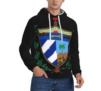 Sweat À Capuche Imprimée République De Cuba Blason National Homme Pull Sweat Veste Décontractée Sport Douce Respirante Absorption Humidité Extensible Légère Chaude Confortable