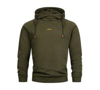 Indicode Hommes INVir Sweatshirt | Pull à col châle avec Capuche Army M
