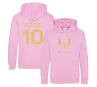 Sweat à capuche inspiré de Lionel Messi pour enfants de 3 à 13 ans, numéro 10#10, rose bébé, 7-8 ans