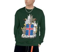 Sweat À Capuche Islande Emblème National pour Hommes Confortable Et Élégant Col Rond Emblème National Imprimé Pull À Capuche avec Poches pour Usage Quotidien Activités De Loisirs du S Au 4XL