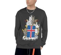 Sweat À Capuche Islande Emblème National pour Hommes Confortable Et Élégant Col Rond Emblème National Imprimé Pull À Capuche avec Poches pour Usage Quotidien Activités De Loisirs du S Au 4XL