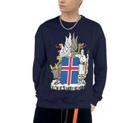 Sweat À Capuche Islande Emblème National pour Hommes Confortable Et Élégant Col Rond Emblème National Imprimé Pull À Capuche avec Poches pour Usage Quotidien Activités De Loisirs du S Au 4XL