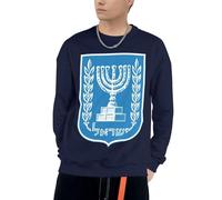 Sweat À Capuche Israël Emblème National pour Hommes Confortable Et Élégant Col Rond Emblème National Imprimé Pull À Capuche avec Poches pour Usage Quotidien Activités De Loisirs du S Au 4XL