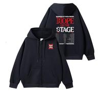 Sweat à Capuche J-Hope on The Stage Tour Support Imprimé Merch 2025 Army Coton Sweat-Shirts à Fermeture éclair(Black,M)