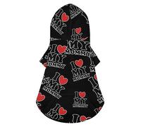 Sweat à Capuche « J'aime ma Maman » pour Chien, Veste d'hiver de Luxe pour Chien, vêtements pour Animaux de Compagnie, Bouledogue français, Carlin, Chiot, Taille M