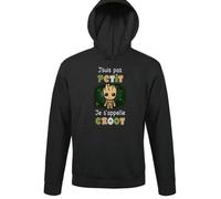 Sweat à Capuche - Je ne suis Pas Petit Je m'appelle Groot - Unisex - Humoristique - Noir (S-XXL) XL