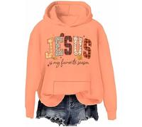 Sweat à capuche « Jesus Is My Favorite Season » - Automne - Chemises chrétiennes - Jésus est ma saison préférée, Hami Orange-H, XXL