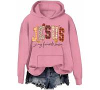 Sweat à capuche « Jesus Is My Favorite Season » - Automne - Chemises chrétiennes - Jésus est ma saison préférée, Rose., XXL
