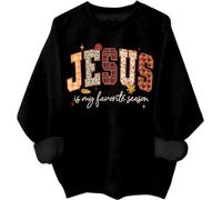 Sweat à capuche « Jesus Is My Favorite Season » - Automne - Chemises chrétiennes - Jésus est ma saison préférée, Noir , XL