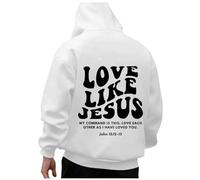 Sweat à capuche Jesus Love Like Jesus Cartoon pour femme, lettre Y2K, graphique chrétien, vêtements à capuche, confort religieux, fin, avec capuche, haut, preppy Faith, Jésus sauve, pull-over ample