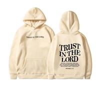 Sweat à capuche Jesus Trust In The Lord Youth 2025 pour femme - Pull à capuche tendance chrétien « I Love Jesus University Workou » - Lettre graphique - Doublure en polaire - Cool Faith God, kaki, M