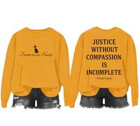 Sweat à capuche Justice Without Compassion Is Incomplet, Justice Without Compassion Is Incomplete Sweatshirt, jaune, XL