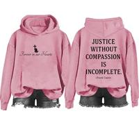 Sweat à capuche Justice Without Compassion Is Incomplet, Justice Without Compassion Is Incomplete Sweatshirt, rose-2, XL