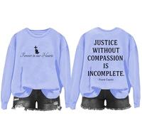 Sweat à capuche Justice Without Compassion Is Incomplet, Justice Without Compassion Is Incomplete Sweatshirt, bleu ciel, M