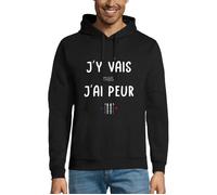 Sweat à capuche J'y vais mais j'ai peur - Réplique dans le film Les bronzés font du ski - Réplique culte - Homme S