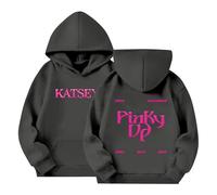 Sweat à Capuche K atseye pour Enfants Produits Dérivés Pinky up K atseye Pull à Manches Longues avec Imprimé Sweat à Capuche Pinky up avec Poche pour Garçons Et Filles 01-Gris foncé 140