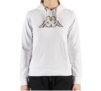Sweat à capuche - KAPPA - Belle - Blanc/Gris - Manches longues - Coupe slim S
