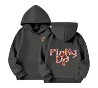 Sweat à Capuche Katseye pour Enfants Produits Dérivés Pinky up Katseye Pull à Manches Tournée Mondiale Sweat à Capuche Pinky up avec Poche pour Garçons Et Filles 02-Gris foncé 110
