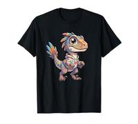 Sweat à Capuche Kawaii coloré avec Motifs Dinosaures Pastels T-Shirt