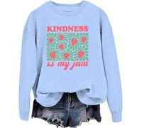 Sweat à capuche « Kindness Is My Jam » avec inscription « Mental Health Is My Jam », Carolina Blue-y, 3XL