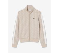 Sweat à capuche Lacoste Paris Monogramme zippé beige blanc - L