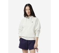 Sweat à capuche Lacoste Piqué zippé blanc femme - 34