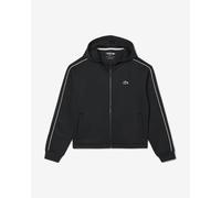 Sweat à capuche Lacoste Sport Ultra Dry Full Zip noir pur blanc femme - 36