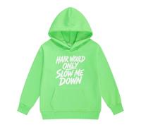 Sweat à capuche léger à manches longues pour enfants, garçons et filles, pull en polaire surdimensionné, Vert, 4-5 ans