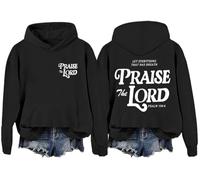 Sweat à capuche « Let Everything That Has Breath Praise The Lord », « Praise The Lord », sweats chrétiens pour femmes et hommes, Noir , L